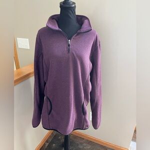 Women's Powder River Outfitters purple 1/4 zip pull over sweater jacket. Size XL
